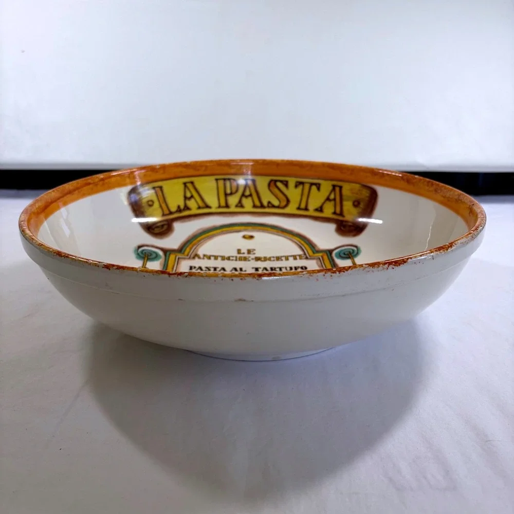 La Compagnia Dei Decori Italy Hand Painted Pasta Serving Bowl Le Antiche Ricette